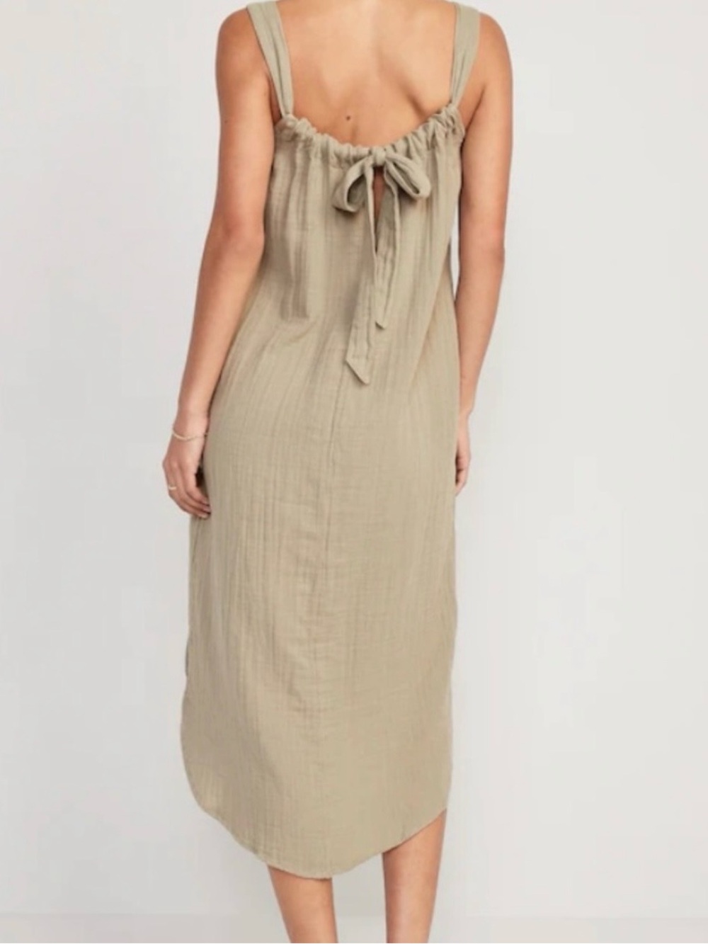 Old Navy Sleeveless Double-Weave (or Crinkle Gauze) Cami Maxi Shift Dress XL - Picture 2 of 6